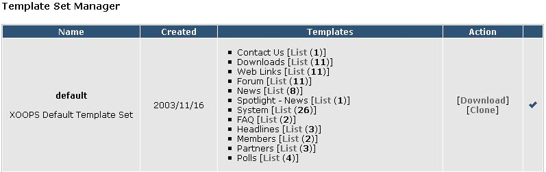 Template manager