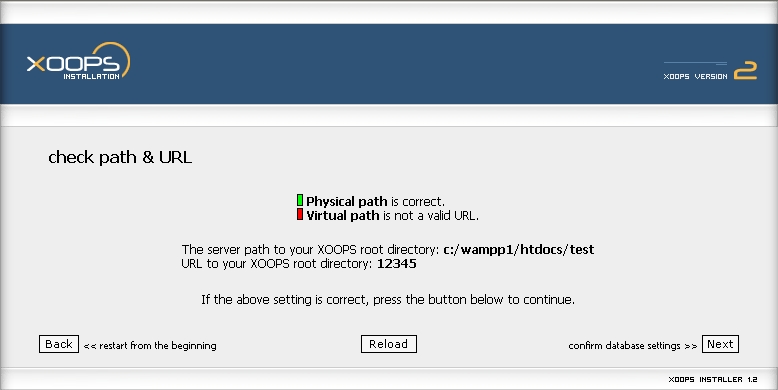 Beep! You wrote an invalid URL in the Virtual Path field. Go back and correct it!