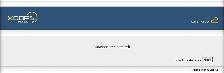 Wham! Everything was ok so you now have a blank database installed.